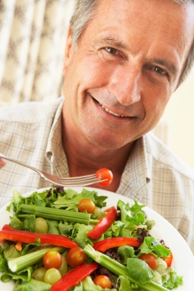 man with a salad